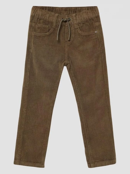 Foto van product Pelle corduroy broek / regular fit / mid rise / rechte pijp / elastische tailleband s.Oliver bruin