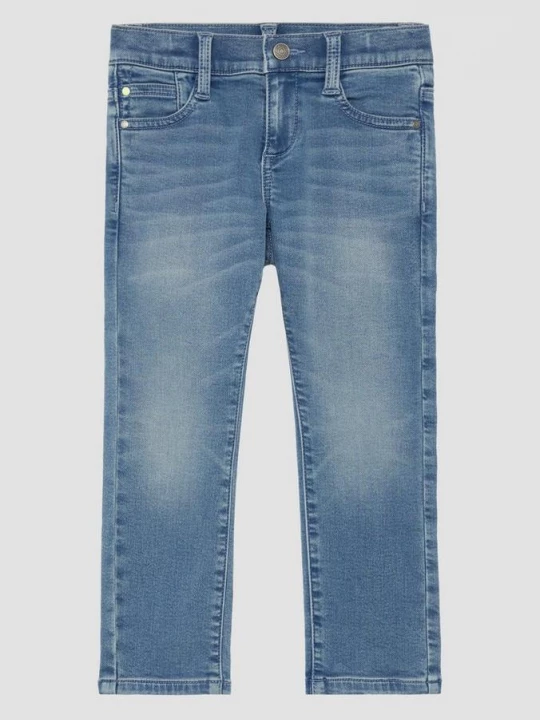 Foto van product Pelle jeans / normale pasvorm / halfhoog / rechte pijp / neonkleurige studs s.Oliver blauw