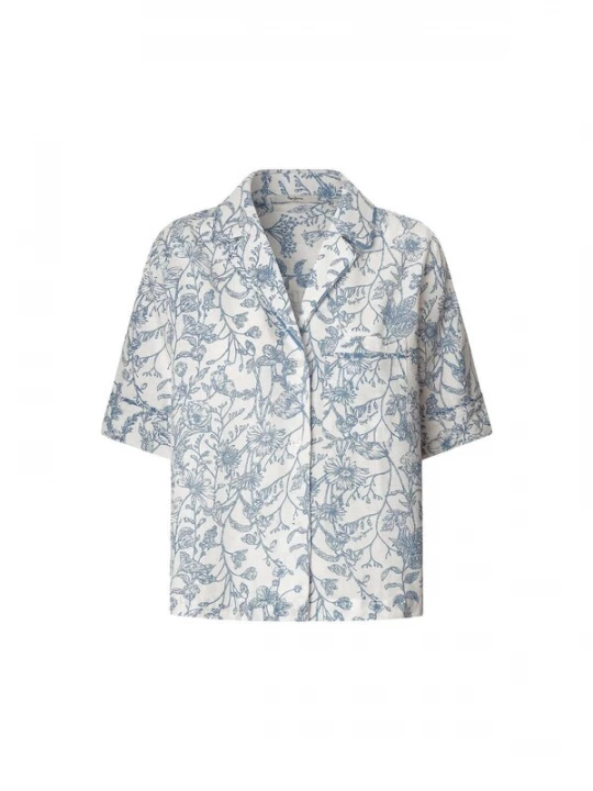 Foto van product Pepe Jeans Blouse 'Doris' smoky blue / wit