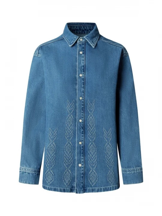 Foto van product Pepe Jeans Blouse 'ELLEN IKAT '' blauw denim