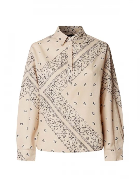 Foto van product Pepe Jeans Blouse ' GEORGY ' beige / zwart / wit