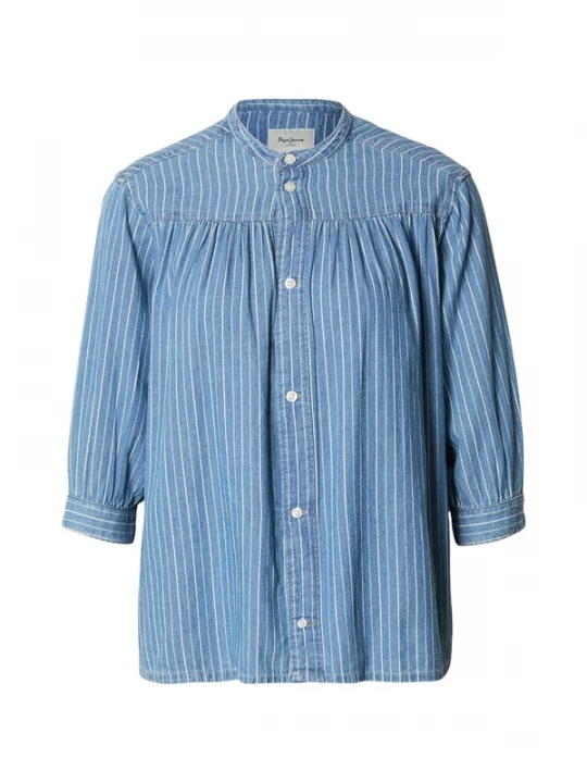 Foto van product Pepe Jeans Blouse 'LIVIA' blauw denim / wit