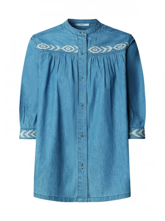Foto van product Pepe Jeans Blouse 'LIVIA' blauw denim / wit