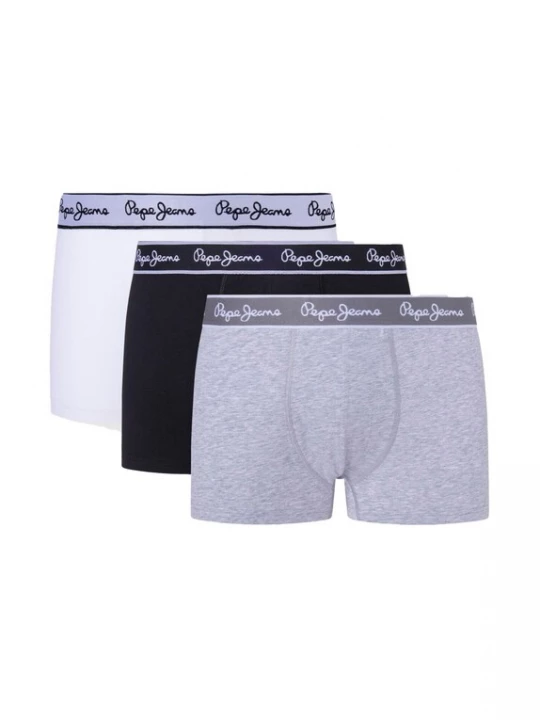 Foto van product Pepe Jeans Boxershorts grijs / grijs gemêleerd / zwart / wit
