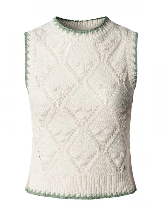 Foto van product Pepe Jeans Gebreide top 'Kaira' groen / wit