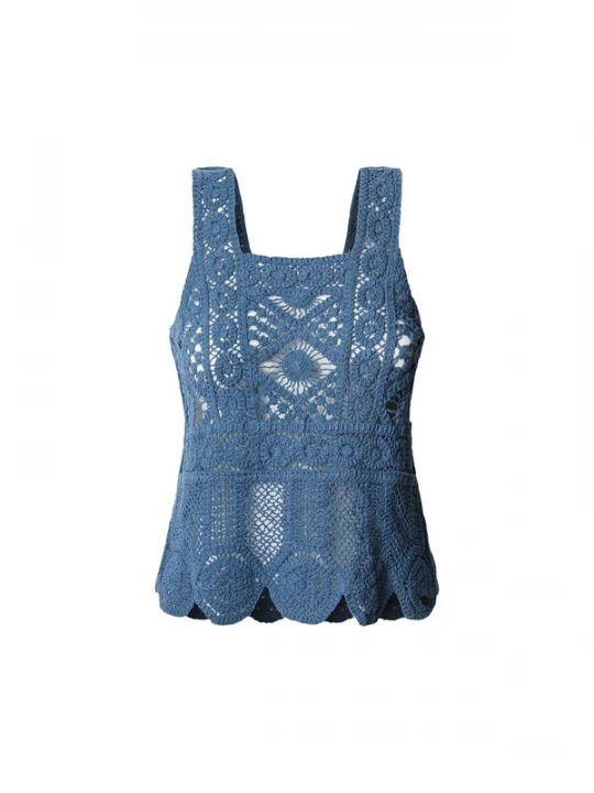 Foto van product Pepe Jeans Gebreide top 'Olive' duifblauw