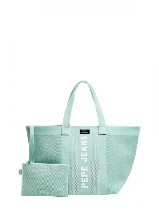 Foto van product Pepe Jeans Handtas 'Knit Winslow' aqua / wit