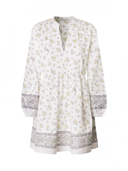Foto van product Pepe Jeans Jurk 'Lia' pasteelgeel / lavendel / wit