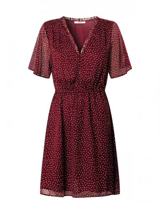 Foto van product Pepe Jeans Jurk 'MARIUS' donkerrood / wit