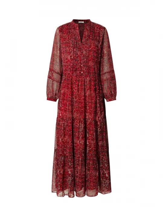 Foto van product Pepe Jeans Jurk 'Miley' crème / rood / donkerrood