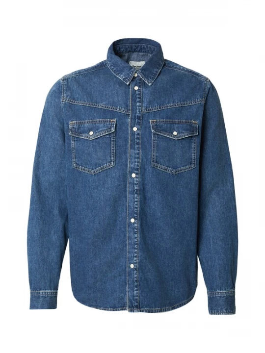 Foto van product Pepe Jeans Overhemd 'AUTHENTIC' blauw denim