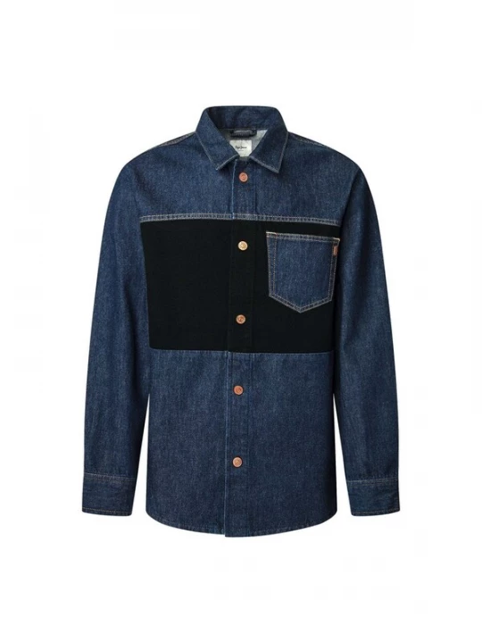 Foto van product Pepe Jeans Overhemd 'Baz' blauw denim / black denim