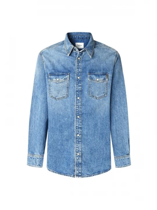 Foto van product Pepe Jeans Overhemd blauw denim