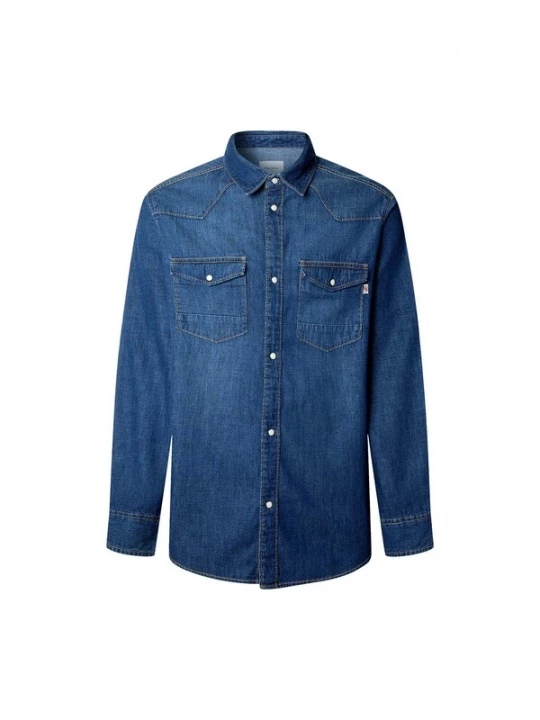 Foto van product Pepe Jeans Overhemd blauw denim