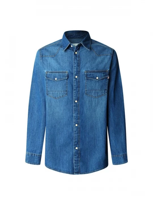 Foto van product Pepe Jeans Overhemd blauw denim