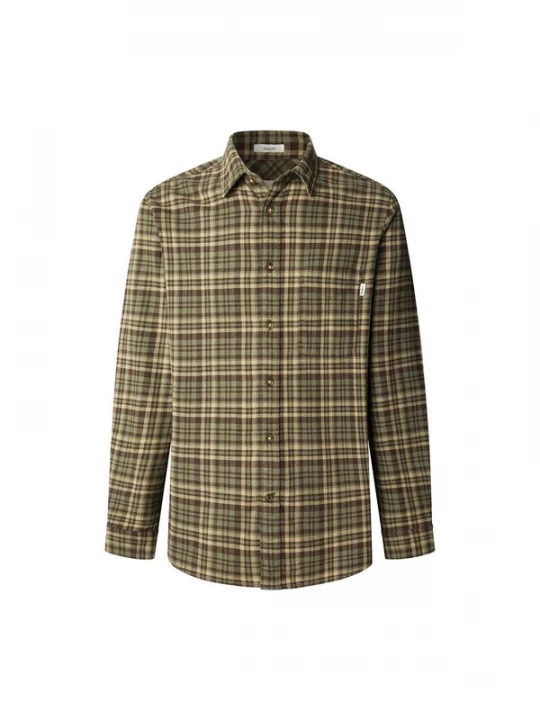 Foto van product Pepe Jeans Overhemd 'Crownley' bruin / kaki / pastelgroen