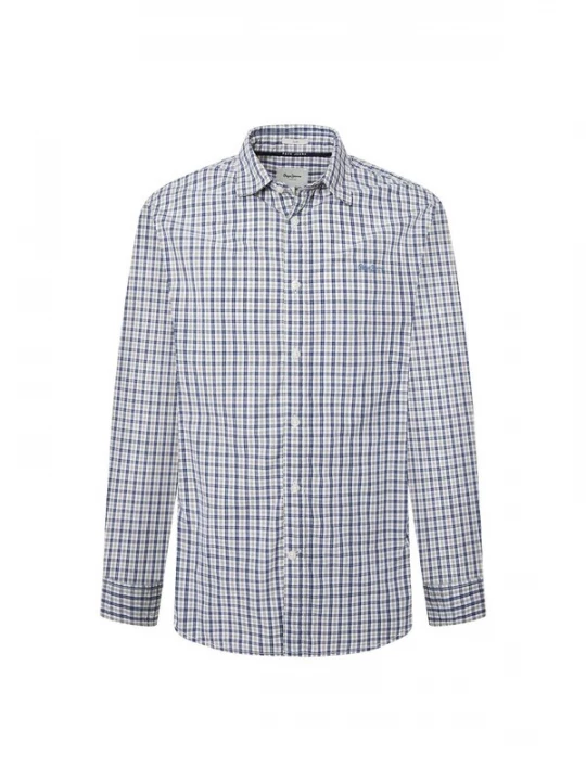 Foto van product Pepe Jeans Overhemd 'Mauro' blauw / wit