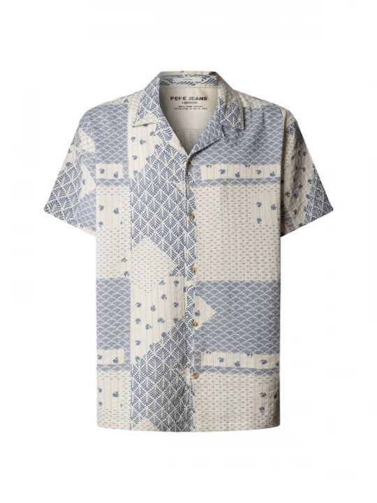 Foto van product Pepe Jeans Overhemd 'Pissarot' duifblauw / wit