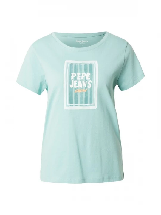 Foto van product Pepe Jeans Shirt aqua / lichtoranje / wit