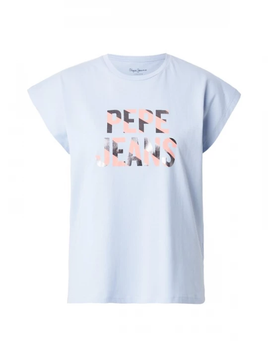 Foto van product Pepe Jeans Shirt 'CATALINA' lichtblauw / oranje / zwart