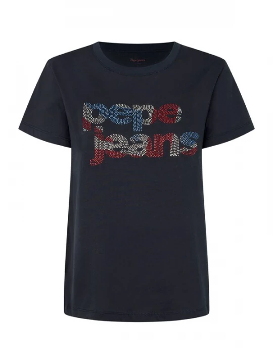 Foto van product Pepe Jeans Shirt 'FERNANDINE' azuur / donkerblauw / rood / wit