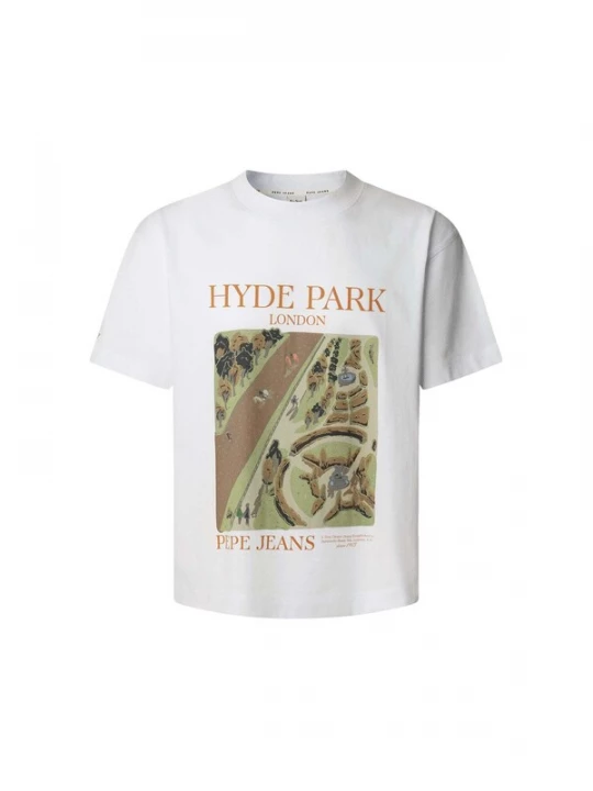 Foto van product Pepe Jeans Shirt 'Hyde Park' beige / olijfgroen / zwart / wit