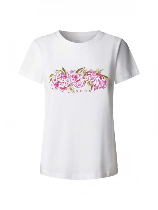 Foto van product Pepe Jeans Shirt 'MAHINA' olijfgroen / pink / wit