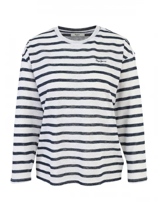 Foto van product Pepe Jeans Shirt 'Marlen' donkerblauw / natuurwit