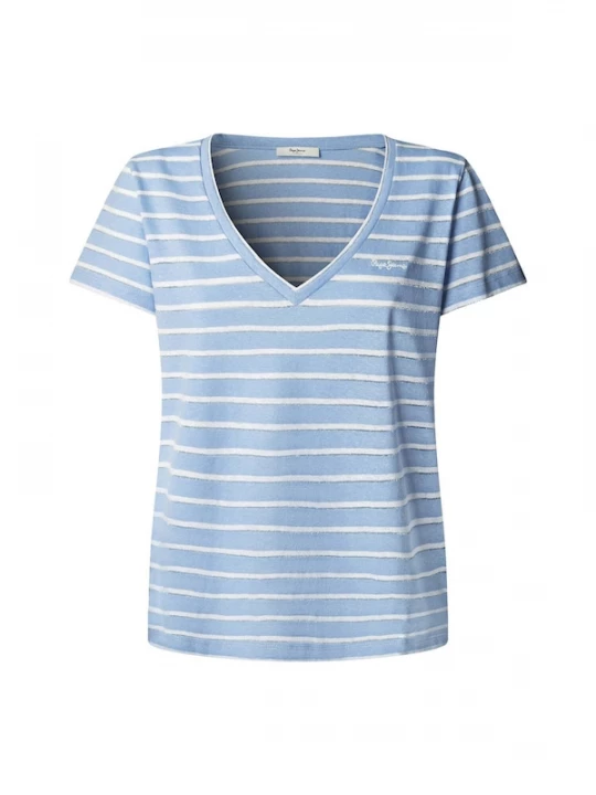 Foto van product Pepe Jeans Shirt 'Megan' duifblauw / wit