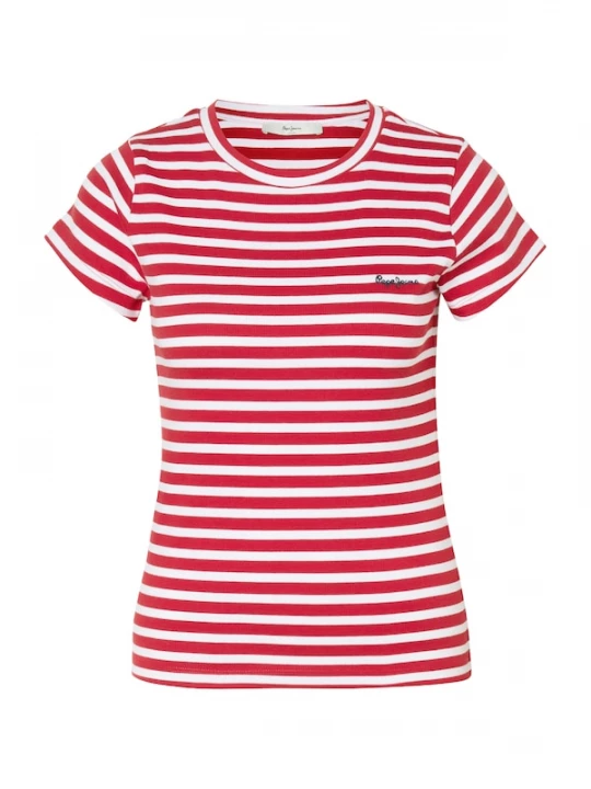 Foto van product Pepe Jeans Shirt 'MERIDA' rood / wit