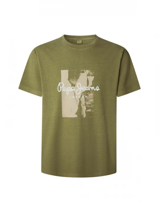 Foto van product Pepe Jeans Shirt 'Murphy' taupe / olijfgroen / wit
