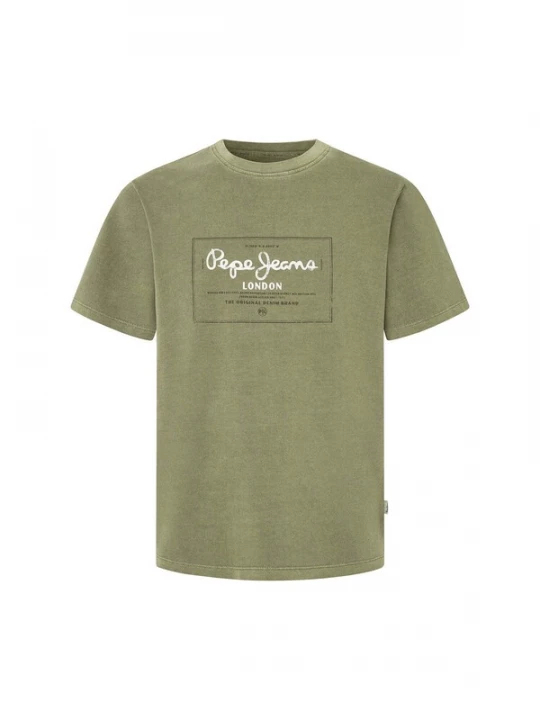 Foto van product Pepe Jeans Shirt 'SIMON' groen / wit