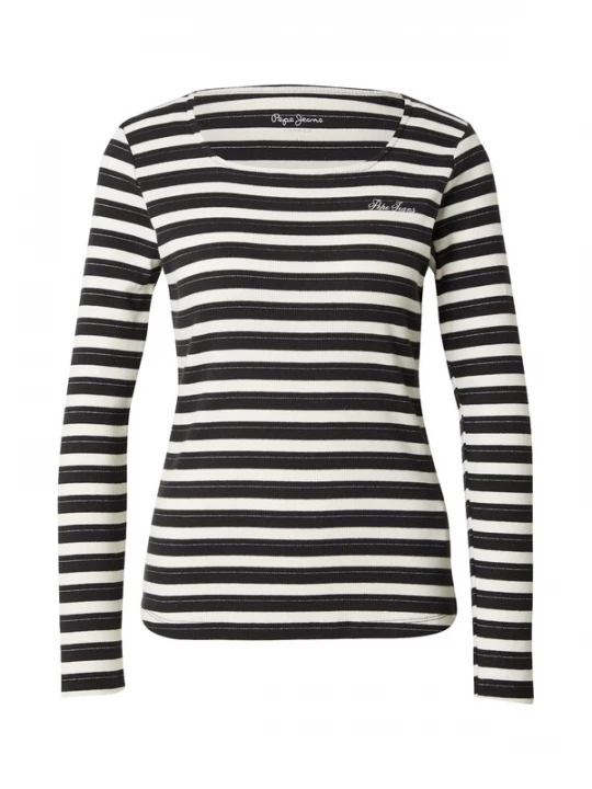 Foto van product Pepe Jeans Shirt zwart / zilver / wit