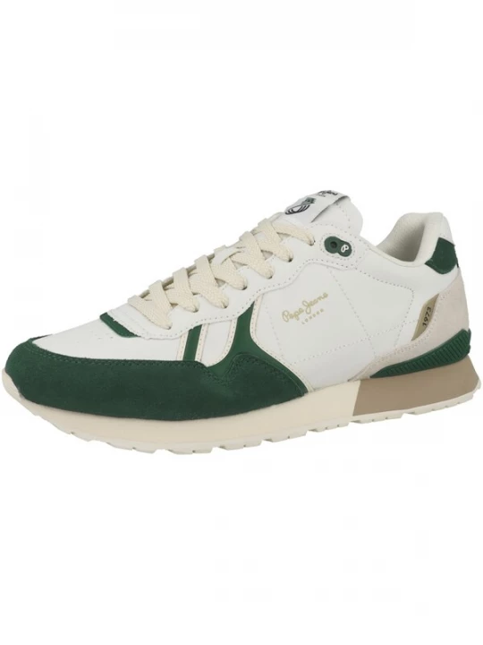 Foto van product Pepe Jeans Sneakers laag 'Brit Ivy ' lichtgrijs / donkergroen / wit