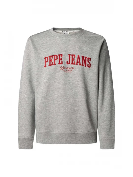 Foto van product Pepe Jeans Sweatshirt 'Derril' lichtgrijs / rood