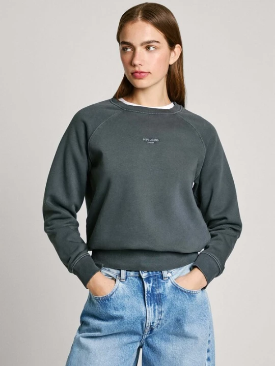 Foto van product Pepe Jeans Sweatshirt 'Felicity' antraciet / wit