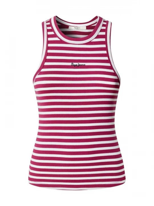 Foto van product Pepe Jeans Top 'Marian' bessen / wit