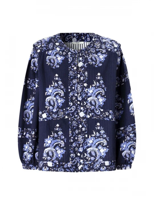Foto van product Pepe Jeans Tussenjas 'Blita' lichtblauw / donkerblauw / wit