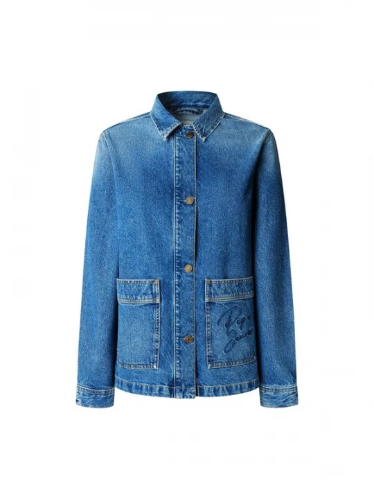 Foto van product Pepe Jeans Tussenjas ' SHELBY ' blauw denim