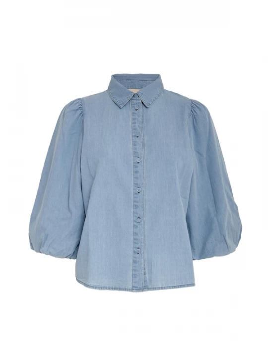 Foto van product Peppercorn Blouse 'Nuisa' blauw denim