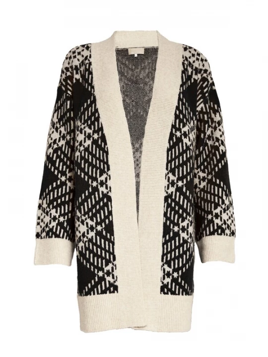 Foto van product Peppercorn Gebreid vest 'Fija' zwart / parelwit