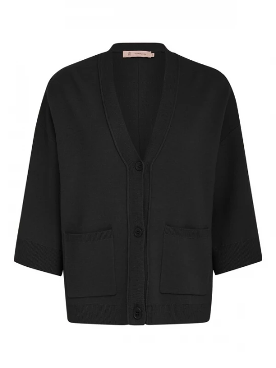 Foto van product Peppercorn Gebreid vest 'Rosalia' zwart