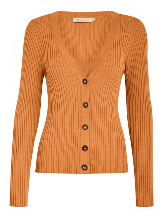 Foto van product Peppercorn Gebreid vest 'Tana' oranje
