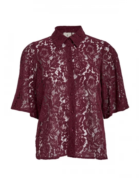 Foto van product Peppercorn Shirt 'Lola' wijnrood
