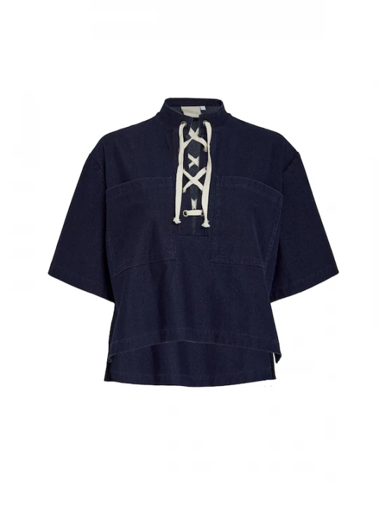 Foto van product Peppercorn Top 'PCNaddie' blauw / wit