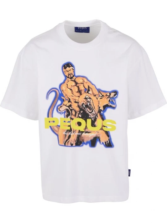 Foto van product Pequs Shirt 'This Kid Was Betrayed' blauw / geel / oranje / wit