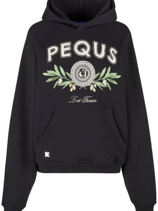 Foto van product Pequs Sweatshirt 'Olive Coin Relic' geel / groen / zwart / wit
