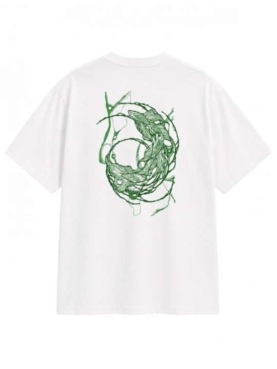 Foto van product Perfect&Basic Shirt 'Koi Back Flock' offwhite