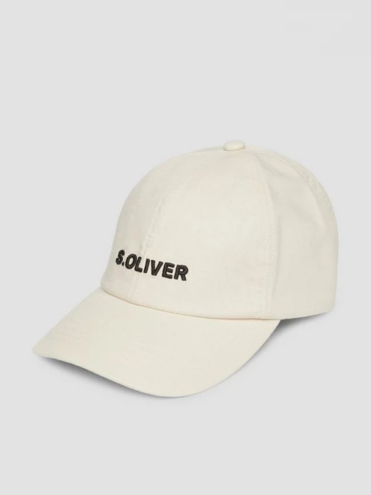Foto van product Pet van een linnenmix met logoborduursel s.Oliver beżowy