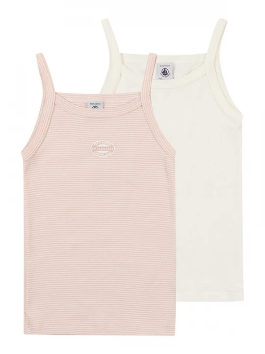 Foto van product PETIT BATEAU Onderhemd rosa / wit